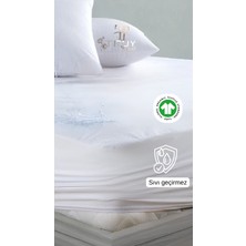 Mikro Sıvı Geçirmez Tek Kişilik Yatak Alezi Beyaz 90X200