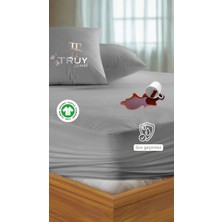 Mikro Sıvı Geçirmez Tek Kişilik Yatak Alezi Antrasit Gri 90X200