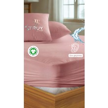 Mikro Sıvı Geçirmez Battal Boy Yatak Alezi Pudra 220X200