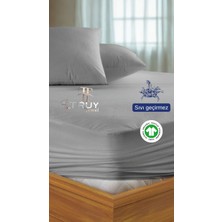 Mikro Sıvı Geçirmez Çift Kişilik Yatak Alezi Antrasit Gri 140X190