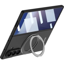 Galaxy Z Fold 7 Kılıf M-Safe Şarj Özellikli Zore Kıpta Yüzüklü Kamera Korumalı Kapak