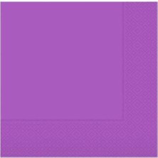 Teknotrust Mor Renkli, 33X33 Cm, Düz Desenli Kağıt Peçete, Şık ve Kullanışlı.