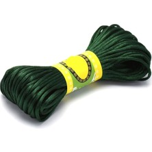 Teknotrust Haki Yeşil Saten Ip, 10 Metre, Partiler ve El Işi Malzemeleri