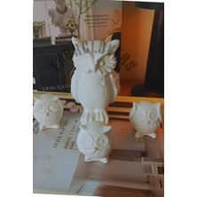 Baykuş Biblo Set 4'lü Dekoratif Obje