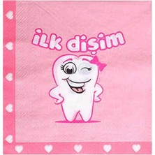 Teknotrust Pembe Kız Çocuk Ilk Diş Peçetesi, Tatlı ve Sevimli Tasarım