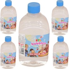 Baloncuk Likiti 5'li Yedek 500 Ml, Renkli ve Eğlenceli Oyun Malzemesi