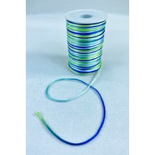 Yeşil ve Mavi Tonlarda 10 M Saten Ip, Kolye ve Bileklik Yapımı Için Ideal