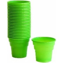 Yeşil Renkli Plastik Bardak Seti 25'li, Şık ve Dayanıklı Kullanım Kolaylığı