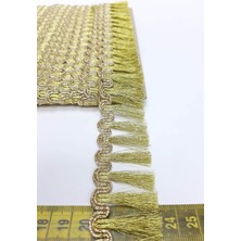 Teknotrust Altın Sarısı Su Yolu Desenli Şerit Püskül, En 5 Cm, 1 Metre, Parti ve Dekor Malzemeleri