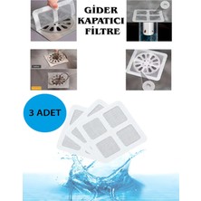 3'lü Kendinden Yapışkanlı Gider Kapağı, Banyo ve Mutfak Için Çok Renkli Pislik Tutucu