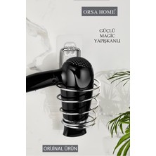 Güçlü ve Yapışkanlı Krom Saç Kurutma Makinesi Askısı, Şık ve Dayanıklı Tasarım
