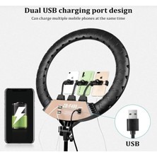 Teknocep Enshal Brawi 22 Inç 56CM 100W Mega Boy Ring Light LED Halka, Kuaför ve Makyaj Çekim Işığı