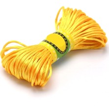 Teknotrust Koyu Sarı Saten Ip 10 Metre, Şık ve Zarif Parti Malzemesi