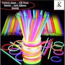 Teknotrust 50 Adet Renkli Fosforlu Işık Çubuğu, Partiye Eğlence Bileklikleri