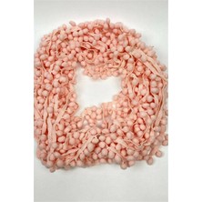 Açık Pudra Ponpon Şerit 1 Mt, Şık ve Kullanışlı Parti Malzemesi