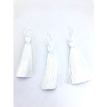 Teknotrust Beyaz Püskül 10 Cm, Şık ve Zarif Dekoratif Süsler, Parti ve El Işi Malzemeleri