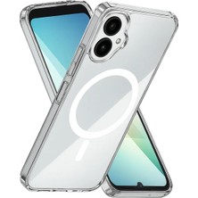 Caseart Samsung Galaxy A06 Kılıf Magsafe Kablosuz Şarj Destekli Şeffaf Silikon Kapak