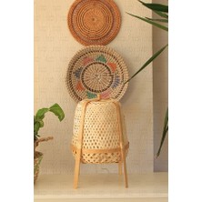 Naturel Home Knixhult Bohem Bambu Masa Lambası, Yer Lambası 35 CM - İskandinav, Modern, Rattan, Aydınlatma