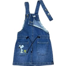 Snoopy Baskılı Kot Jile Mavi