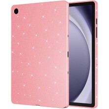 Galaxy Tab S9 Fe Simli Parlak Görünümlü Uyumlu Tknc Tablet Koton Kılıf-Pembe