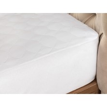 Madame Coco Kapitoneli Fitted King Size Yatak Alezi - Beyaz