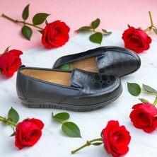 The Hope Shoes Kadın Topuk Dikenine Özel Ortopedik Düz Deri Taban Anne Ayakkabısı