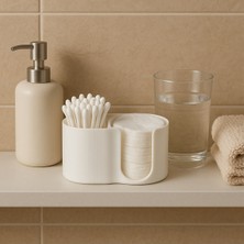 Iki Parça Kulak Pamuğu ve Organizeri, Banyo Seti, Beyaz