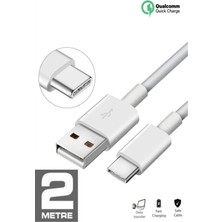 Htc 10 Lifestyle Uyumlu Hızlı Şarj ve Data Kablosu 2.1 Amper 2 Metre