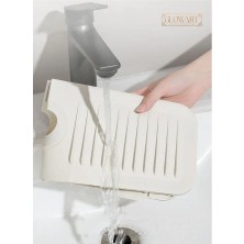 Su Tutucu Musluk Matı Mutfak Banyo Için Koruyucu Musluk Lavabo Bulaşık Süngeri Matı