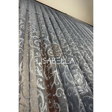 Lisabella Home Antrasit Gri Fevkalade  1x2  Pile Dikişli  Örme Tül Perde