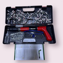 Milwaukee Barutlu Çivi Çakma Tabancası Seti-Profosyonel Güçlü Beton-Çelikmontaj 100 Çivi Koruyucu Gözlük Yağ Fırça Dahil