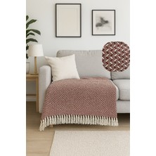 Ilmeki Armürlü Yatak Örtüsü / Pike / Koltuk Örtüsü – Düğüm Saçaklı – Yıkanmış Dokulu – 200X210 cm