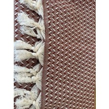 Ilmeki Armürlü Yatak Örtüsü / Pike / Koltuk Örtüsü – Düğüm Saçaklı – Yıkanmış Dokulu – 200X210 cm