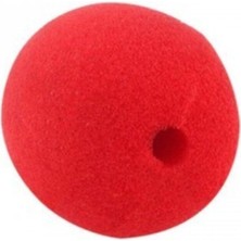 Eğlenceli Parti Sünger Palyaço Burnu, 3 Adet, Kırmızı Renk