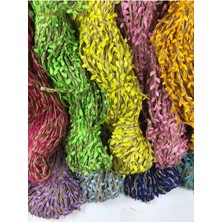 9 Renkli Hasır Yaprak Şerit, Renkli ve Şık Parti Dekor Malzemesi