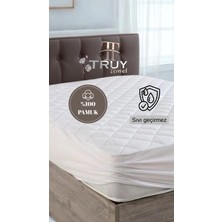 Sıvı Geçirmez Kapitoneli Tek Kişilik Yatak Alezi Beyaz 120X200