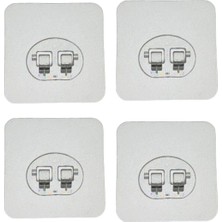 4 Adet Renkli ve Sihirli Yapışkan Sticker Seti, Turuncu, Eğlenceli ve Pratik Kullanım