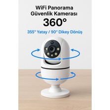 Lumiguard 360° Wifi Panoramik Güvenlik Kamerası – Uzaktan Izleme, Gece Görüşlü, Ampul Tipi