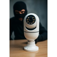 Lumiguard 360° Wifi Panoramik Güvenlik Kamerası – Uzaktan Izleme, Gece Görüşlü, Ampul Tipi