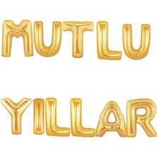 Teknotrust Altın Renkli 16 Inç Folyo Balon, Eğlenceli Kutlama Dekoru