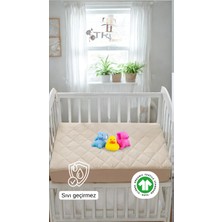 Sıvı Geçirmez Bebek Yatak Alezi Açık Kahverengi 80X130