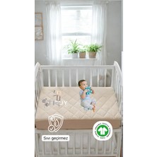 Sıvı Geçirmez Bebek Yatak Alezi Açık Kahverengi 80X130