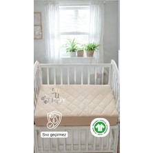 Sıvı Geçirmez Bebek Yatak Alezi Açık Kahverengi 80X130