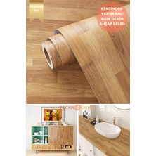 Technosmart 60×300CM Kendinden Yapışkanlı Dokulu Ahşap Görünümlü Premium Duvar Kağıdı Dolap Kaplama Ahşap