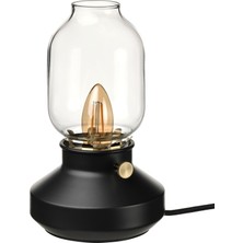 IKEA Tarnaby Abajur Siyah 25 cm Kısılabilir Masa Lambası Işık Ayarlı Modern Dekoratif Salon Yatak Odası