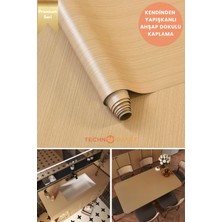Technosmart 60CMX500CM Premium Kendinden Yapışkanlı Doğal Ahşap Görünümlü Pvc Kaplama