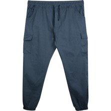 Kargo Cepli Büyük Beden Likralı Jogger Pantolon