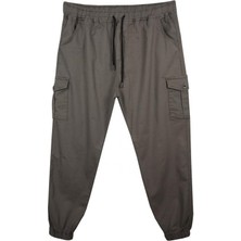 Kargo Cepli Büyük Beden Likralı Jogger Pantolon