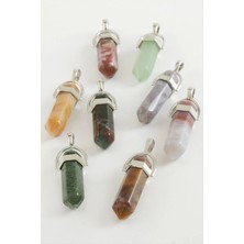 Karışık Akik Point Kolye Ucu