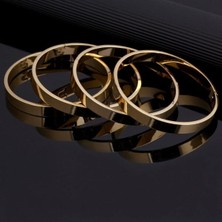 Düz Model Bileklik Gold Renk Kelepçe